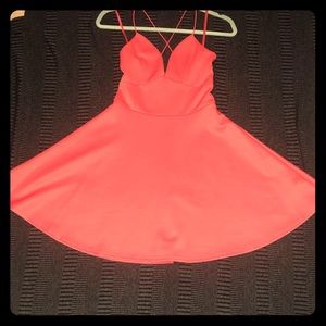 Orange A line mini dress